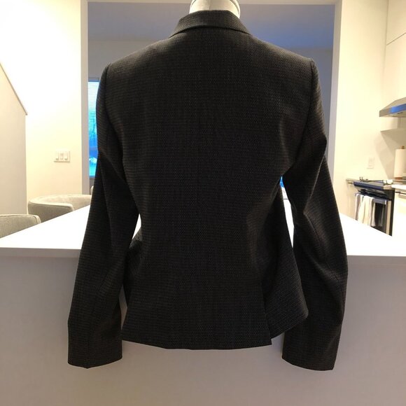 Hugo Boss Notched Collar Two Button Virgin Wool Jacket Black + Cream Sz 8 - Picture 11 of 16